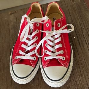 Red Converse shoes